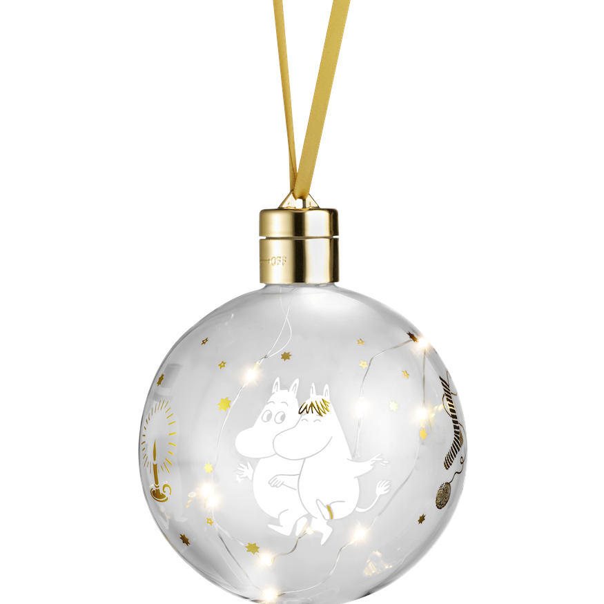 MOOMIN | Christmas | Decoration Ball with LED lights | Sparkling Stars | 11cm ⌀