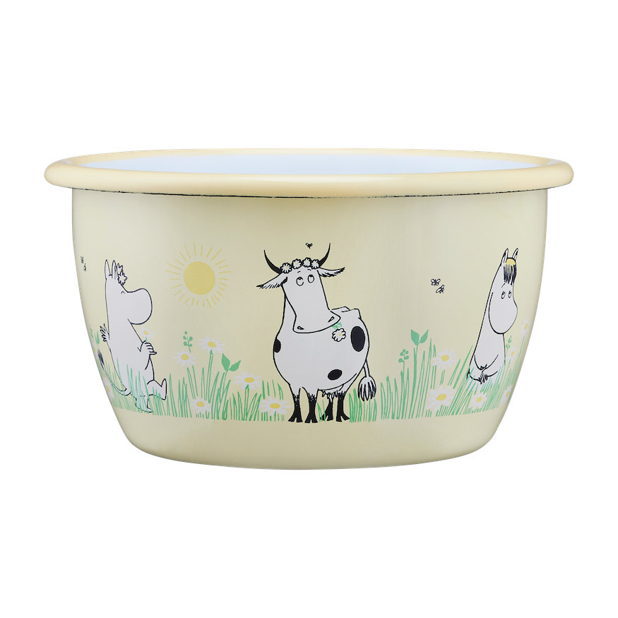 **Available Mid-March** MUURLA | Moomin | Enamel Bowl |Meadow | 0.3L **New**