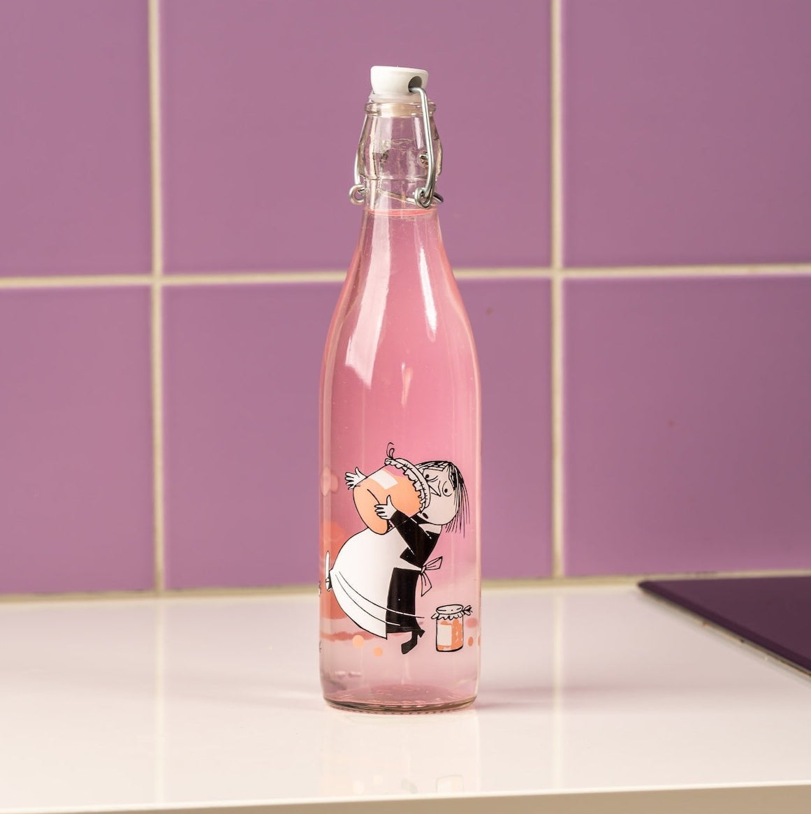 Muurla Moomin Glass Bottle 0.5L Marmalade Design