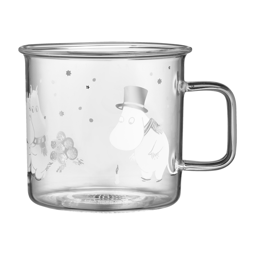 Muurla Design Moomin Let It Snow Glass Mug 35cl