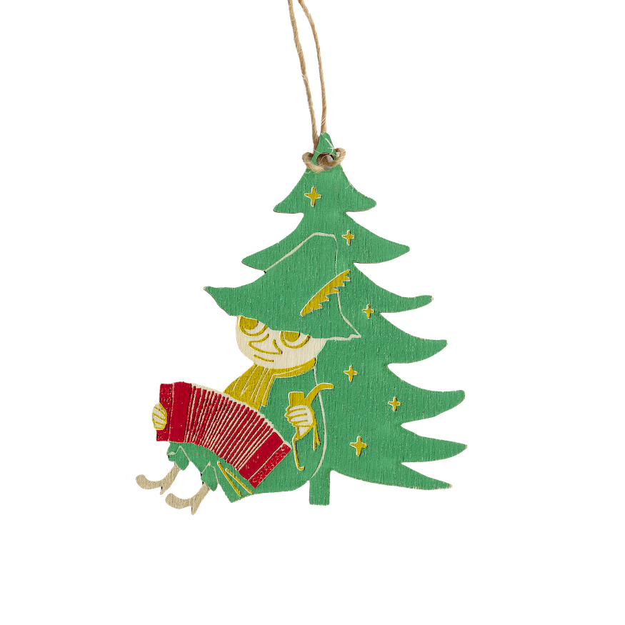 MOOMIN | Plywood Christmas Decoration | 8.5x7.5x0.3cm | Snufkin