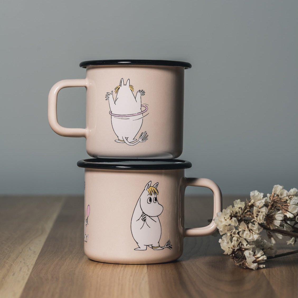 Muurla Moomin Snorkmaiden Mug - Front and reverse of the mug shown 