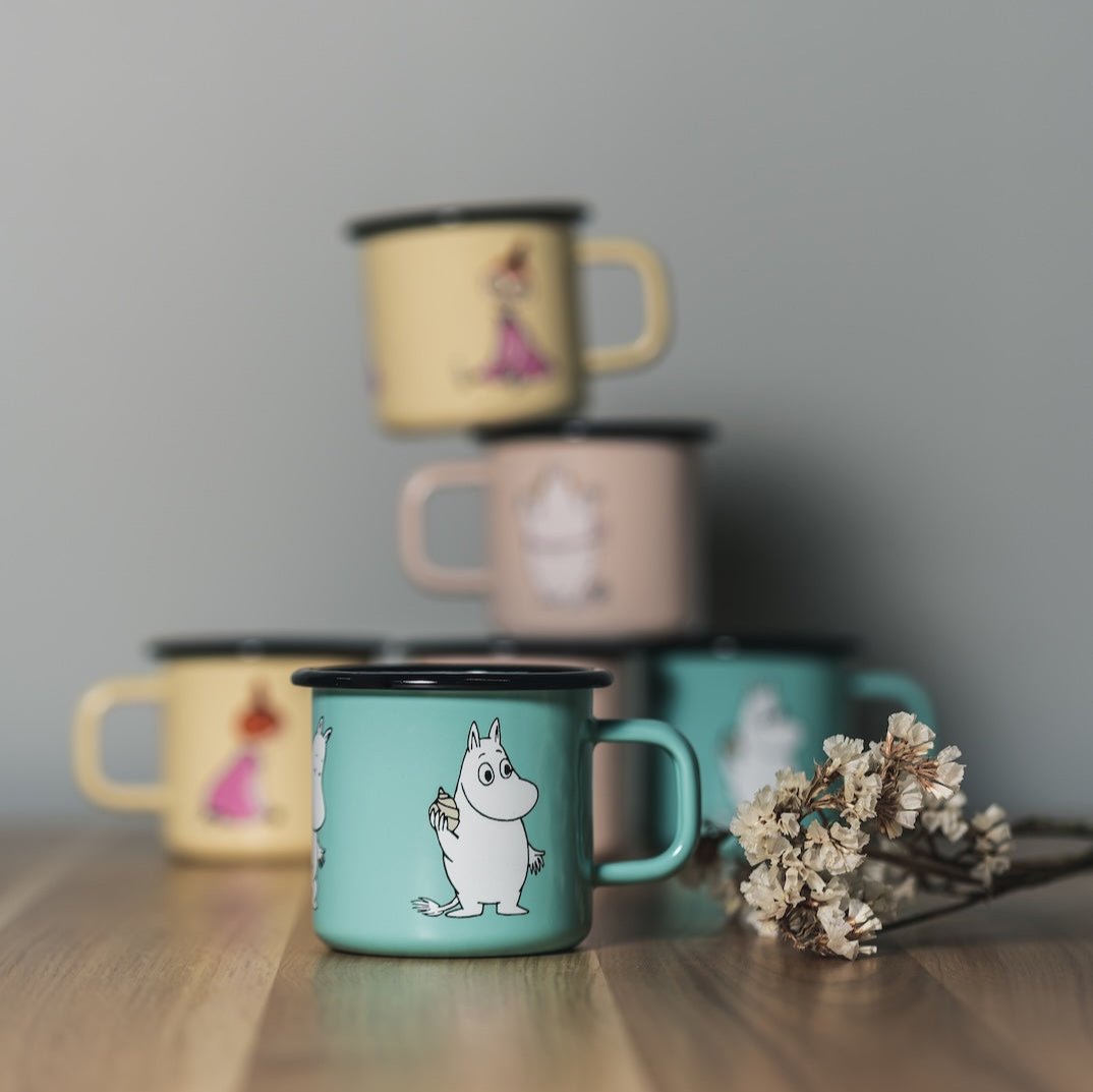 MOOMIN | Enamel Mug | Moomin, Mint  | 0.37L