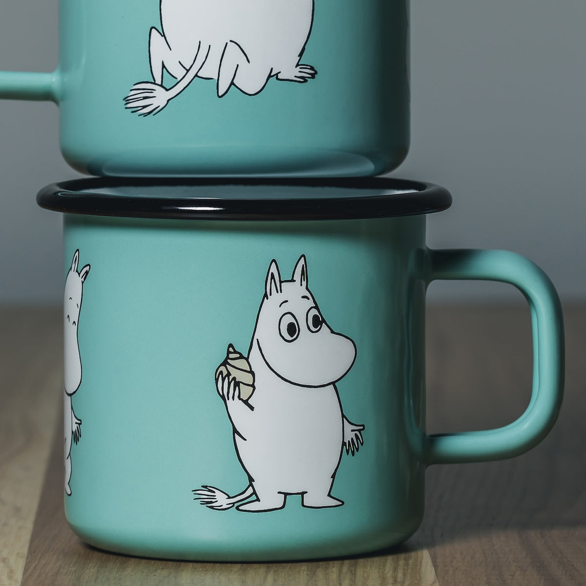 MOOMIN | Enamel Mug | Moomin, Mint  | 0.37L