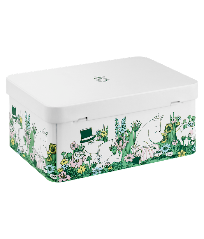 MOOMIN | Tea Tin Box | In The Garden | 17.5 x 13 x 7.5cm