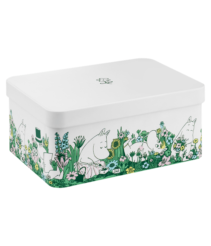 MOOMIN | Tea Tin Box | In The Garden | 17.5 x 13 x 7.5cm