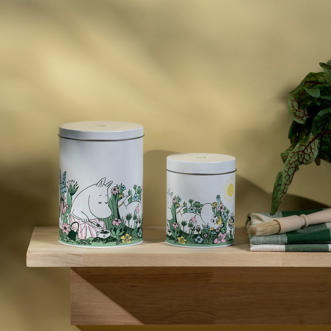 MOOMIN | Round Tin Jars | In The Garden | Set of 2