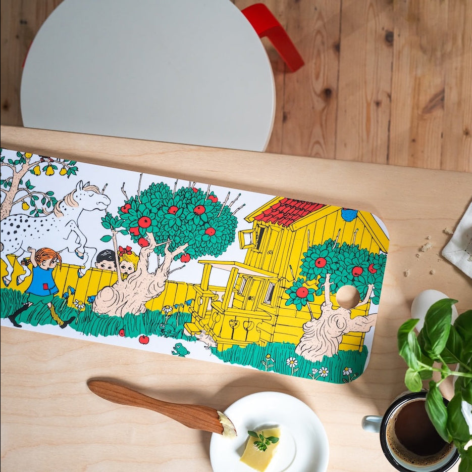 PIPPI LONGSTOCKING | Chop &amp; Serve Board | The Way Home | 18 x 44cm