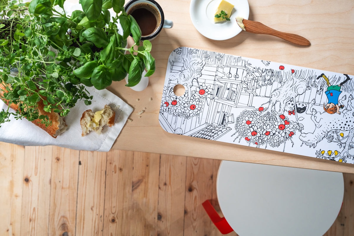 PIPPI LONGSTOCKING | Chop &amp; Serve Board | The Way Home | 18 x 44cm