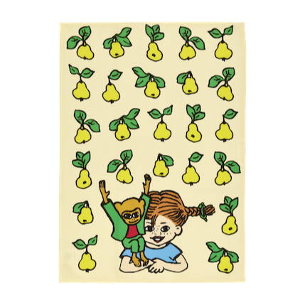 PIPPI LONGSTOCKING | Kitchen Tea Towel | Fruits | 100% Cotton | 50 x 70cm