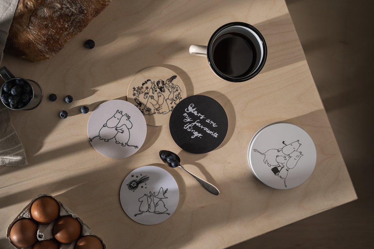 MOOMIN | Coasters 4pcs in a Tin Jar | Moomin 80