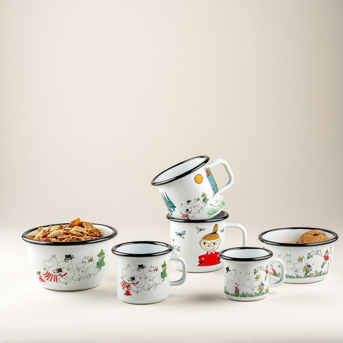 MOOMIN | Enamel Bowl  | Happy Family - Colours | 0.30L