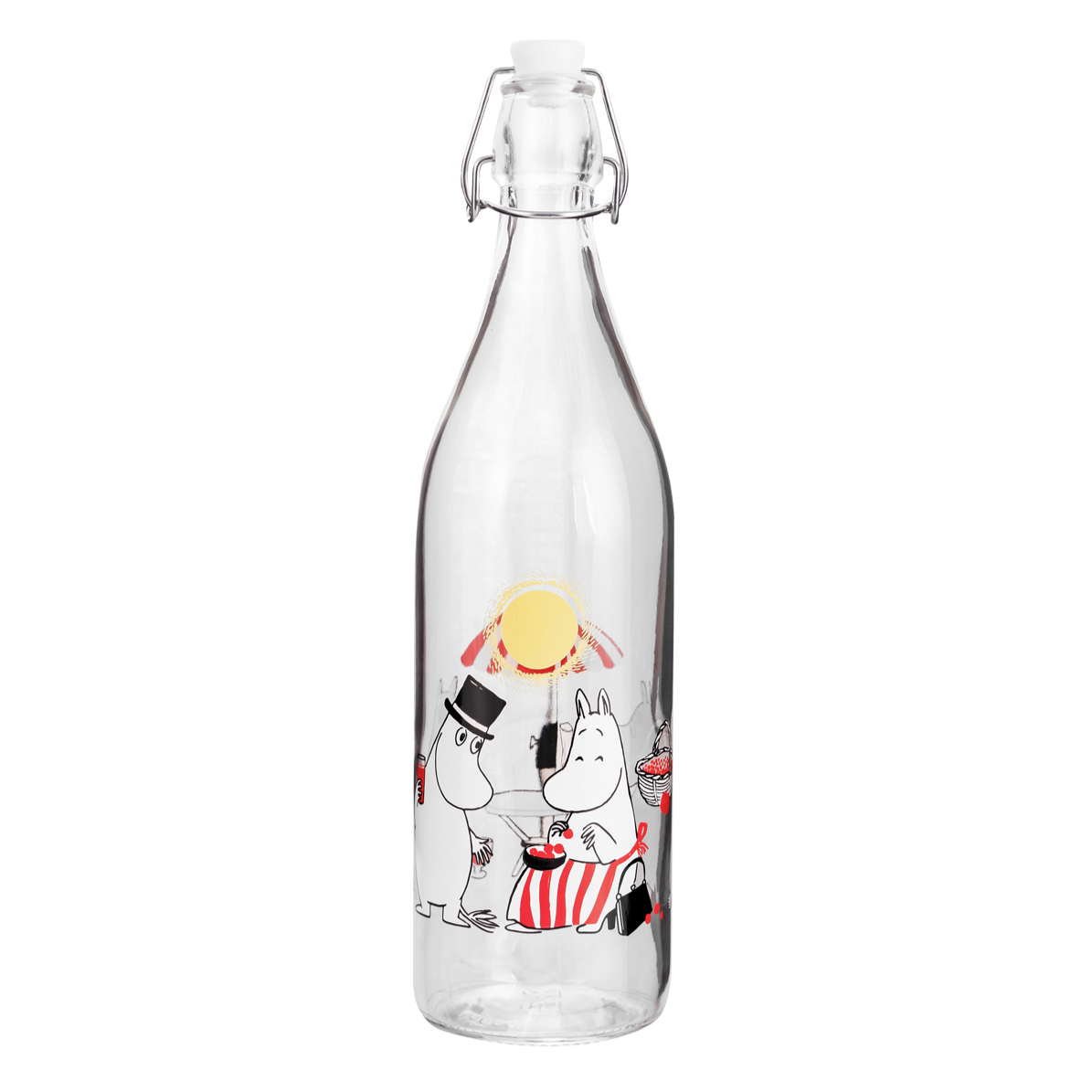 MUURLA | Moomin | Glass Bottle with clamp stopper | Summertime | 1 L