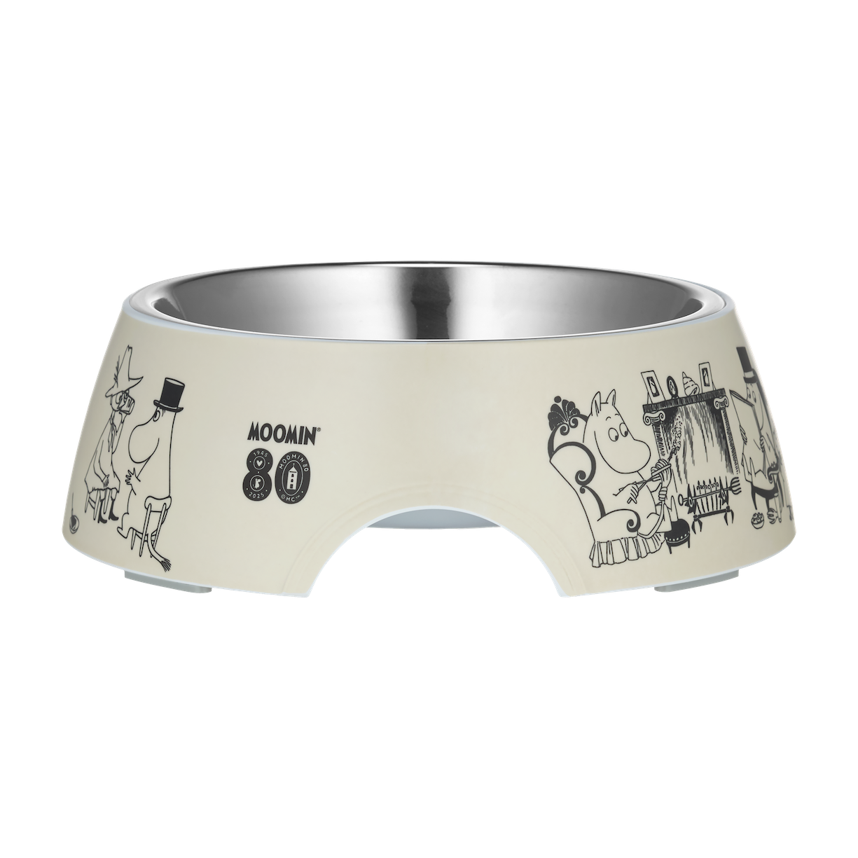 Moomin 80 Large Food Bowl.  22cm Dia by 6.8cm High.  Made by Muurla Design