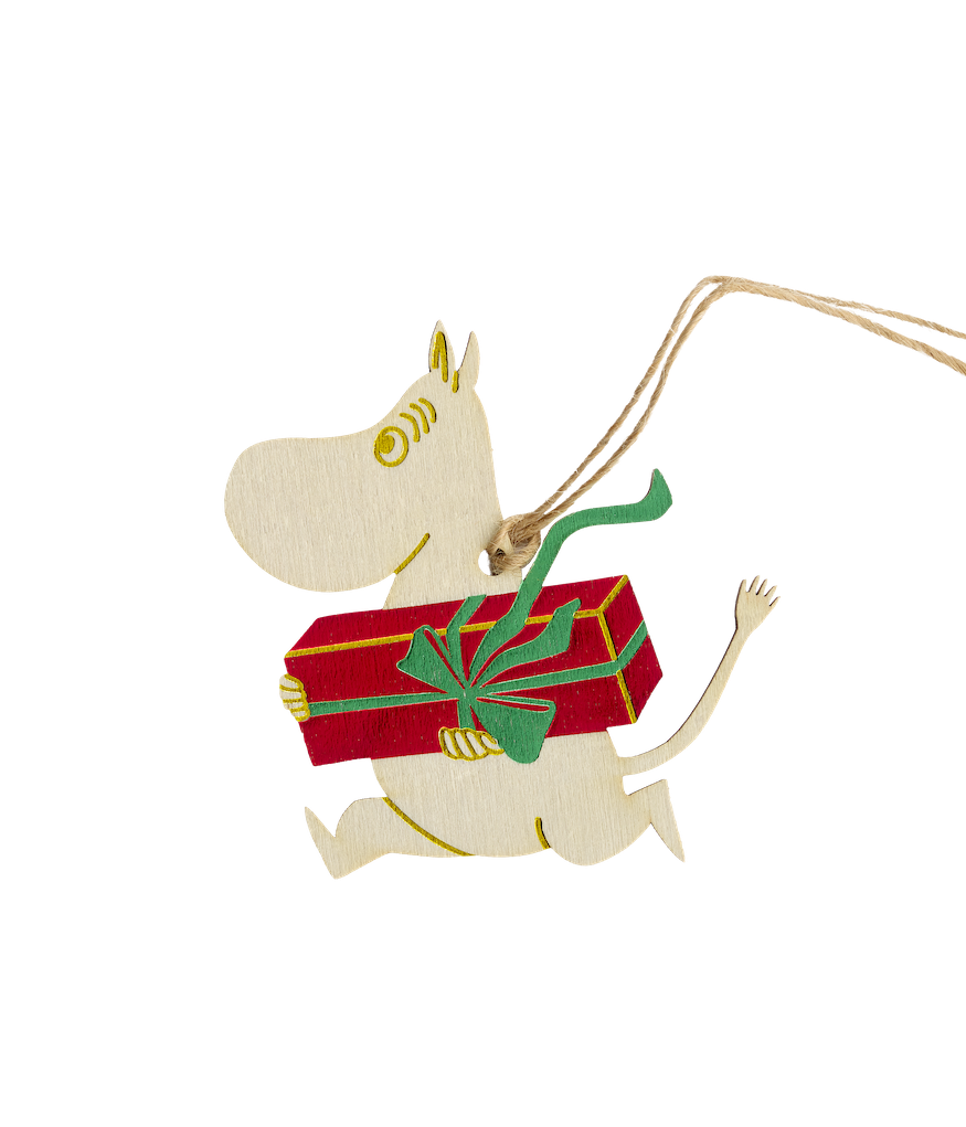 MOOMIN | Plywood Christmas Decoration | 8x7x0.3cm | Moomintroll