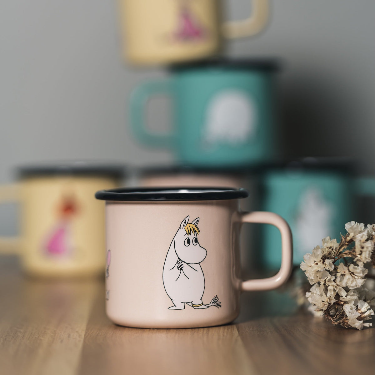 MOOMIN | Enamel Mug | Snorkmaiden  - Light Pink  | 0.25L