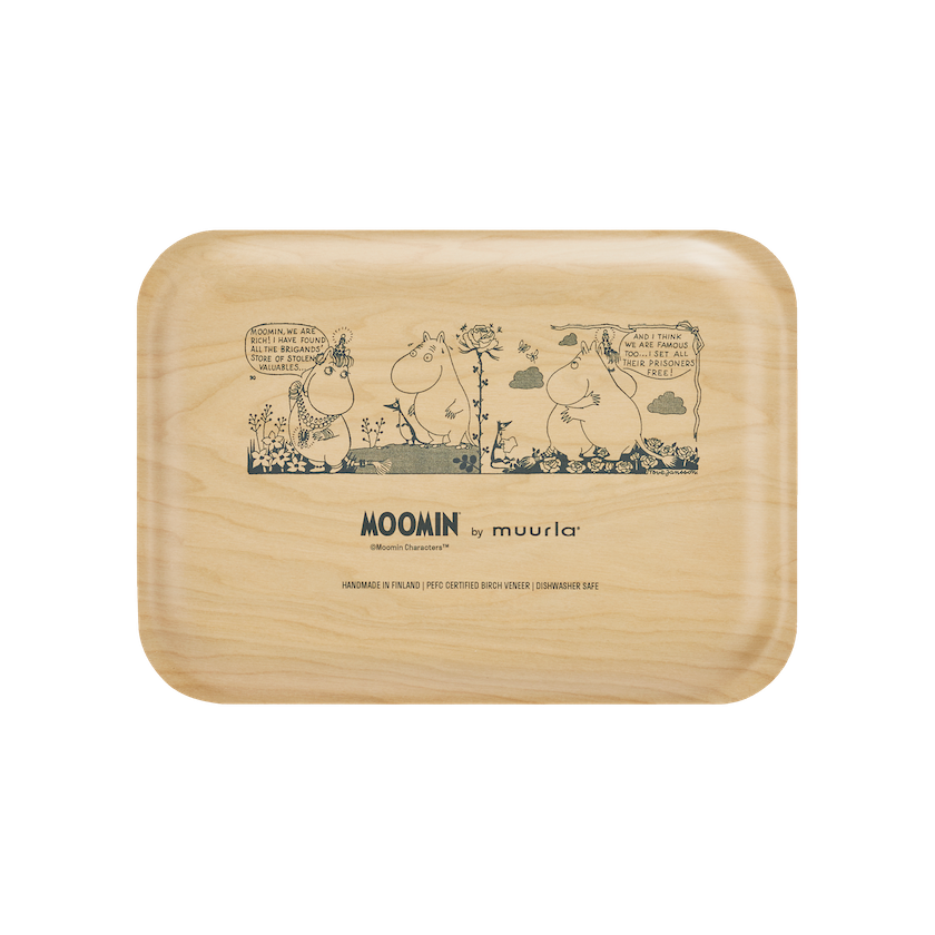 Moomin Hug Tray in Finnish Birch.  Made in Finland by Muurla Design