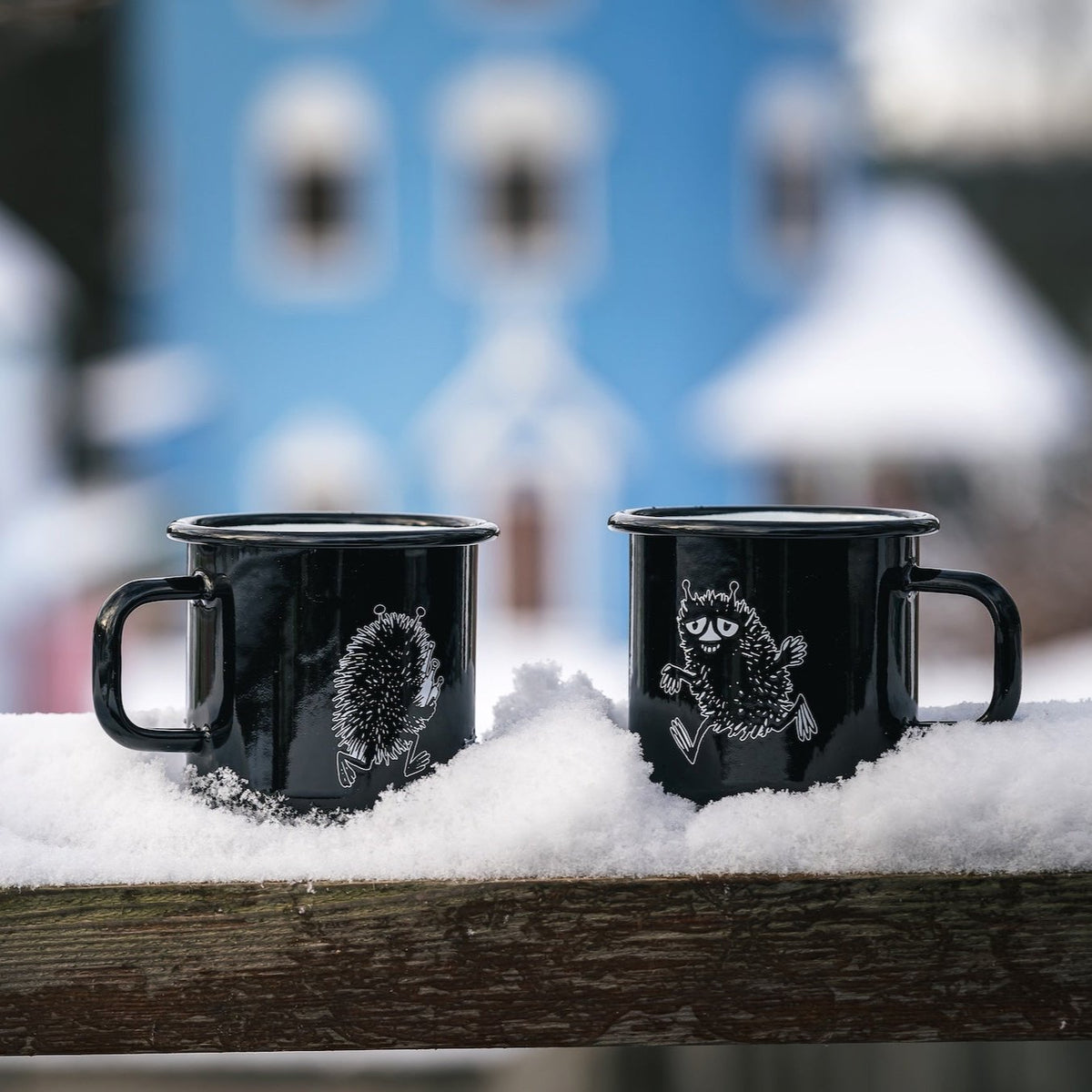 MOOMIN | Enamel Mug | Stinky, Black | 0.37L