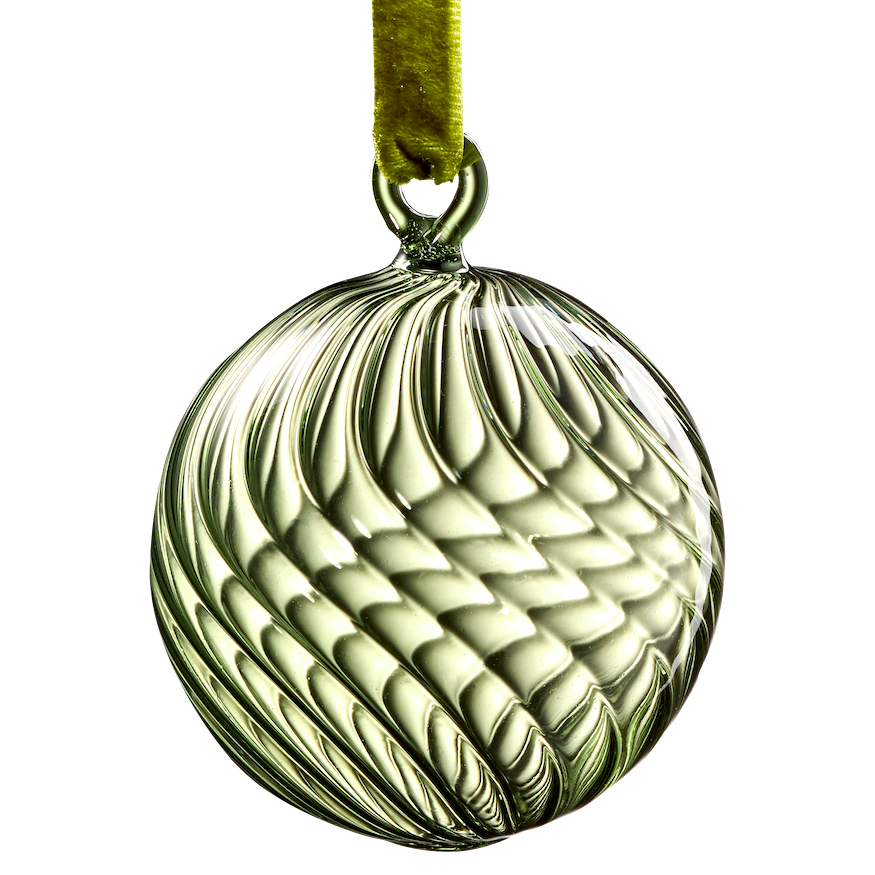 MUURLA | Glass Bauble | 6cm Dia | Forest Green