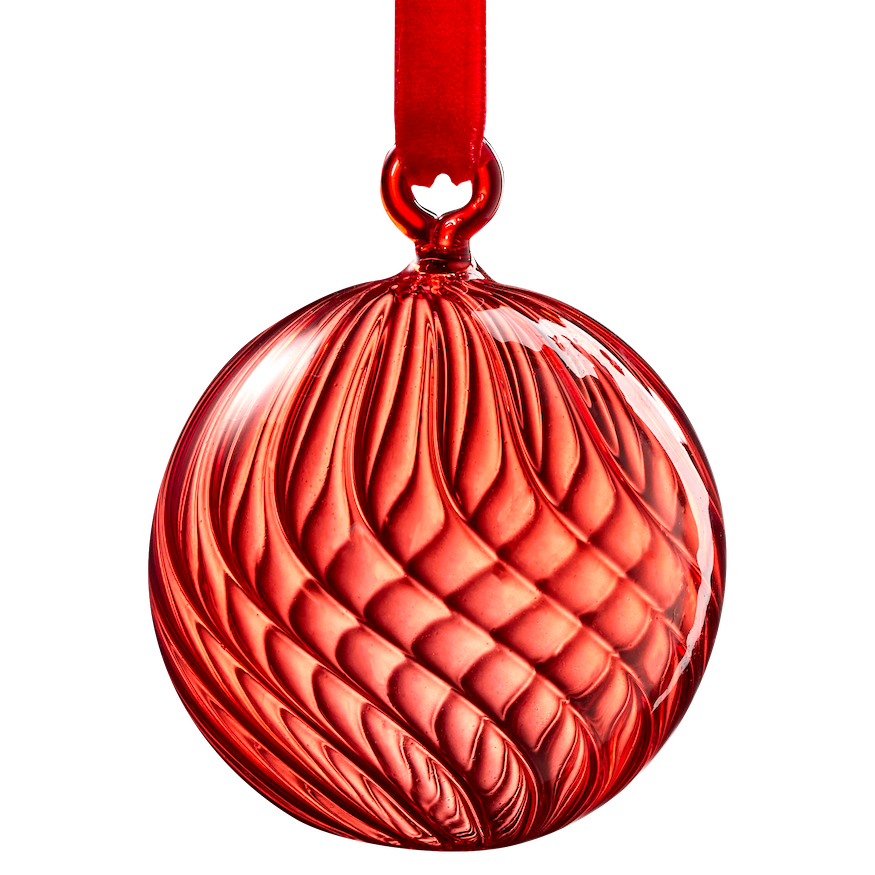 MUURLA | Glass Bauble | 6cm Dia | Red