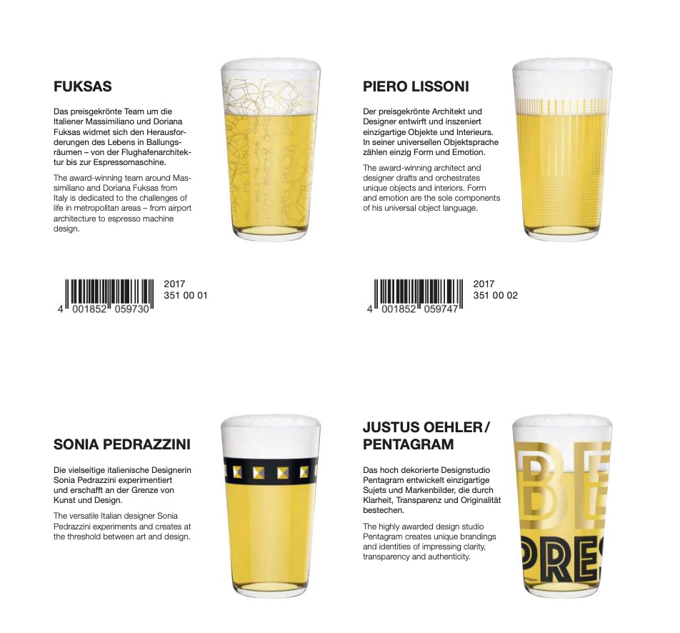 RITZENHOFF | The Next 25 Years | Beer Glass | **Bundle Offer - Set of 6 Glasses**