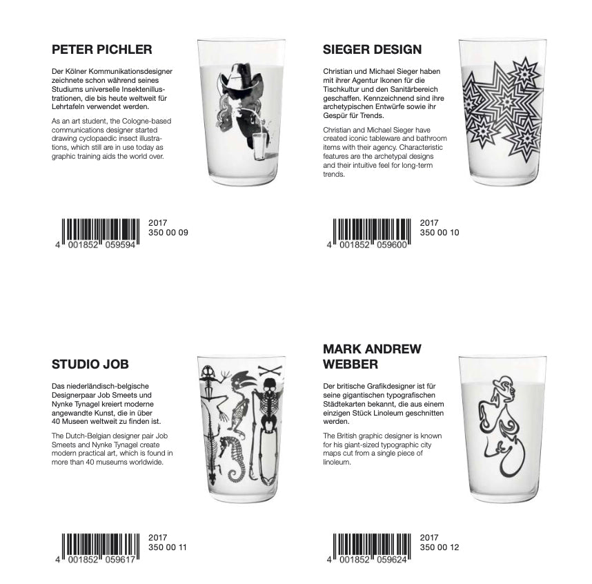 RITZENHOFF | The Next 25 Years | Milk Glass | **Bundle Offer - Set of 8 Glasses**