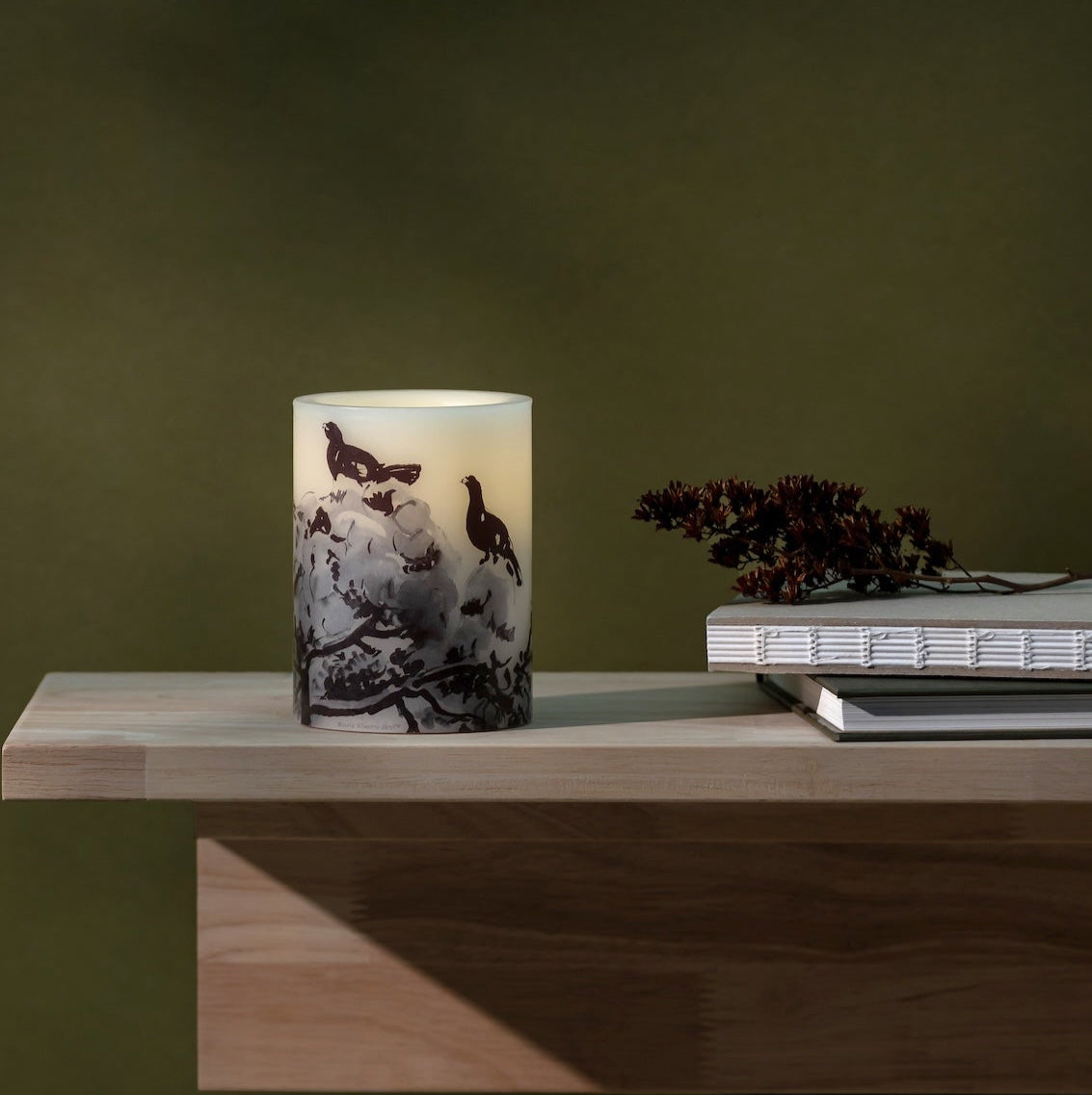 Muurla | Teemu Järvi, LED candle, 10cm, Winter Capercaillie