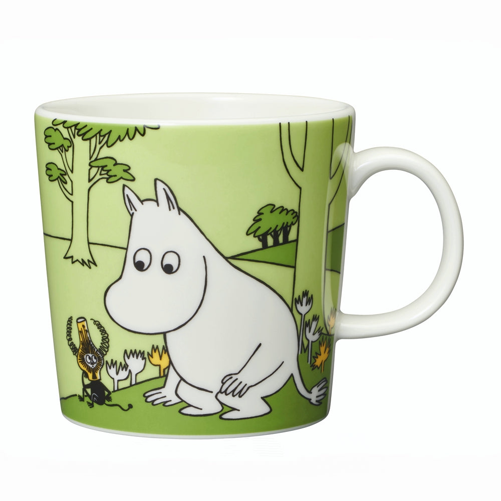 ARABIA | Moomin | Classic Porcelain Mug | Moomintroll | Grass Green | 30cl