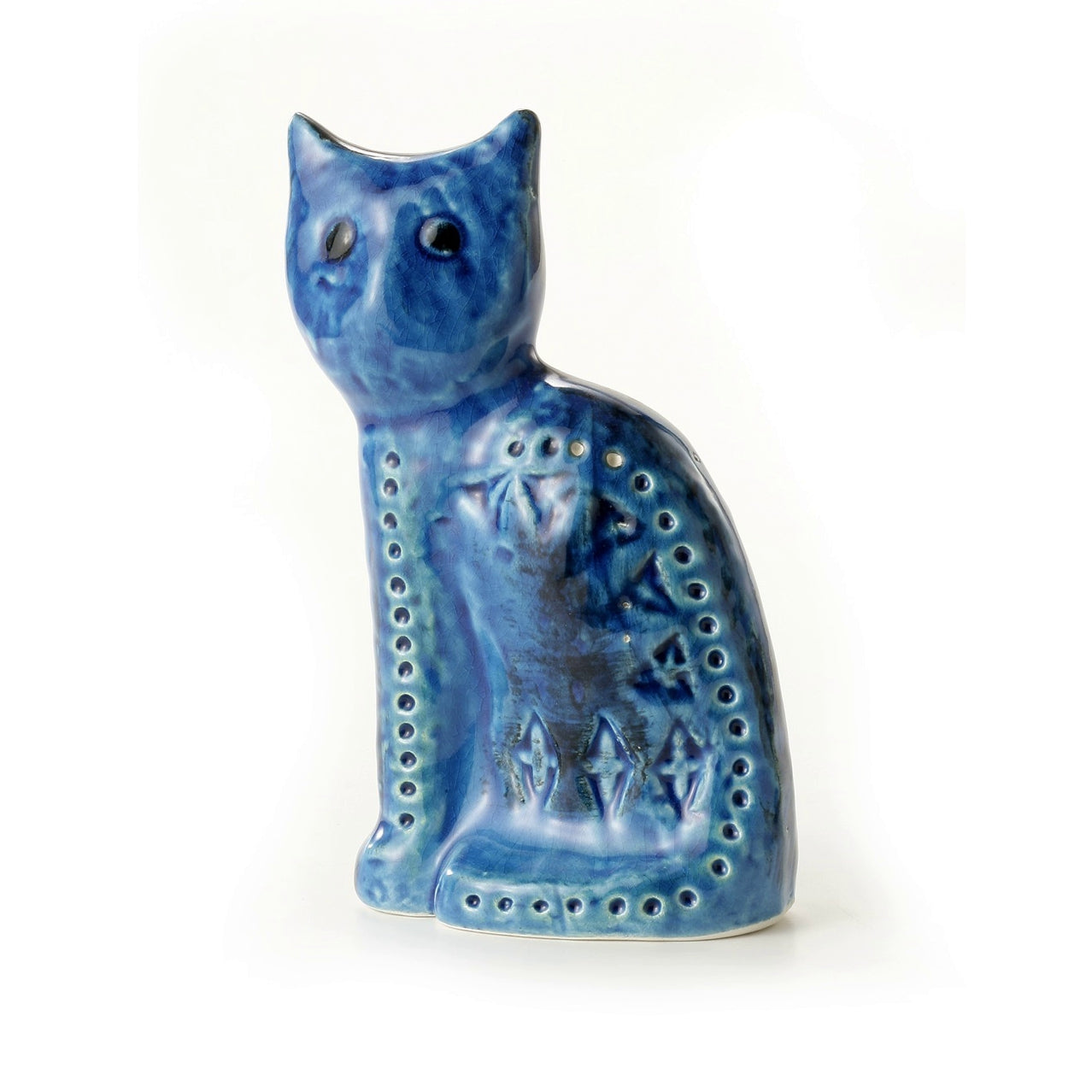 Bitossi Ceramiche | Rimini Blu Pottery | Aldo Londi | Figura Gatto Seduto | Z99900119