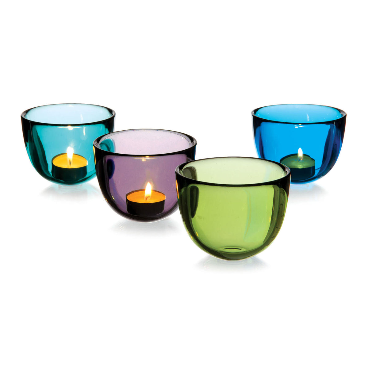 DAVID MELLOR | Glass Bowl/Candleholder | Smoke Grey | 7.5cm High | 10cm Dia