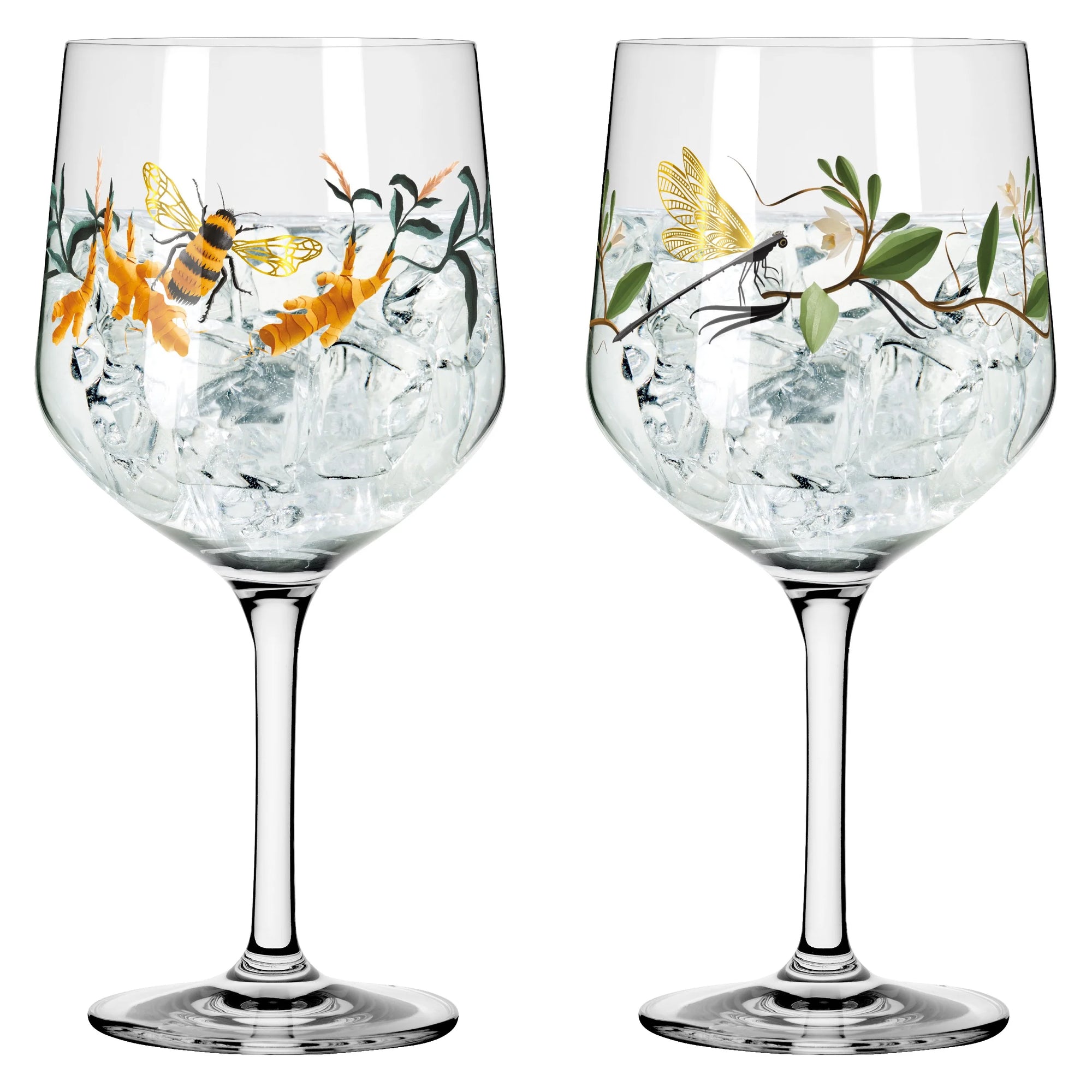 Exclusive Botanic Glamour Gin Glasses designed by Heike Zuschke, 3791002, made by Ritzenhoff in Germany.