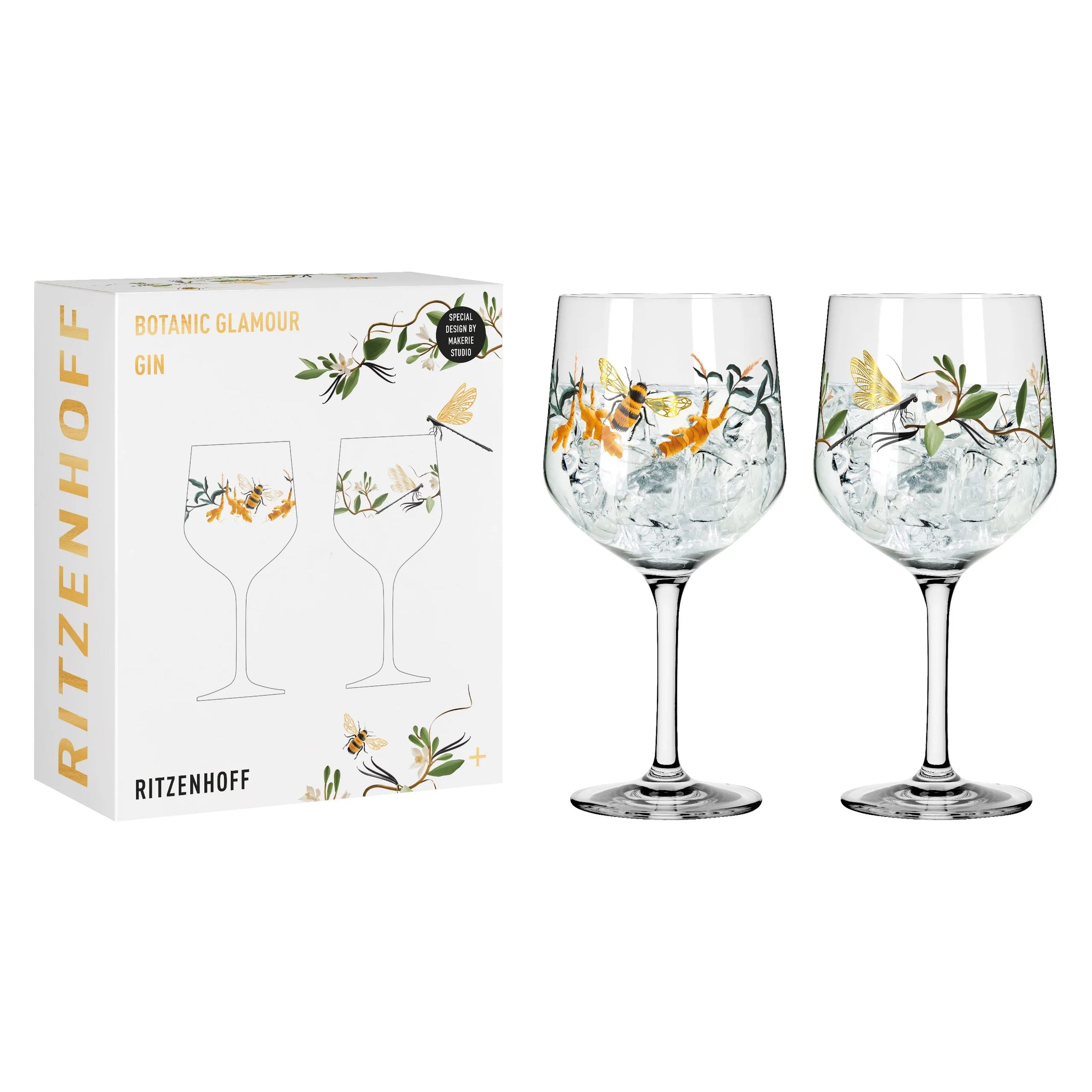 Ginsanity Set of 2 Retro Hayworth Gin/Cocktail Glass - 580ml