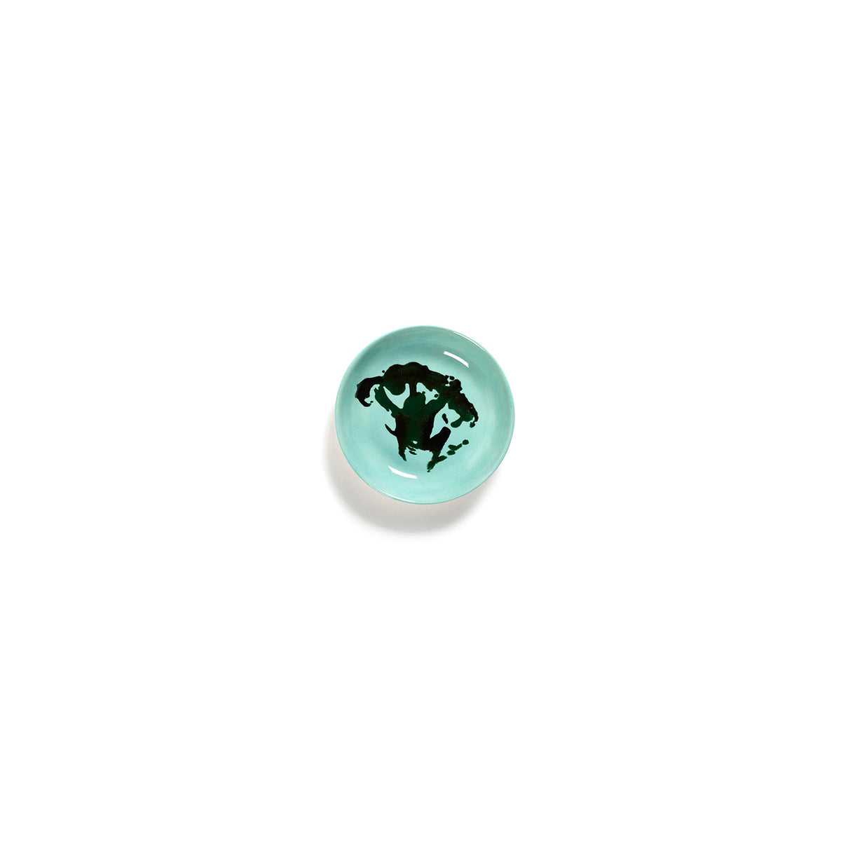 Ottolenghi for Serax Feast collection, small dish, with Azure Broccoli Green design.