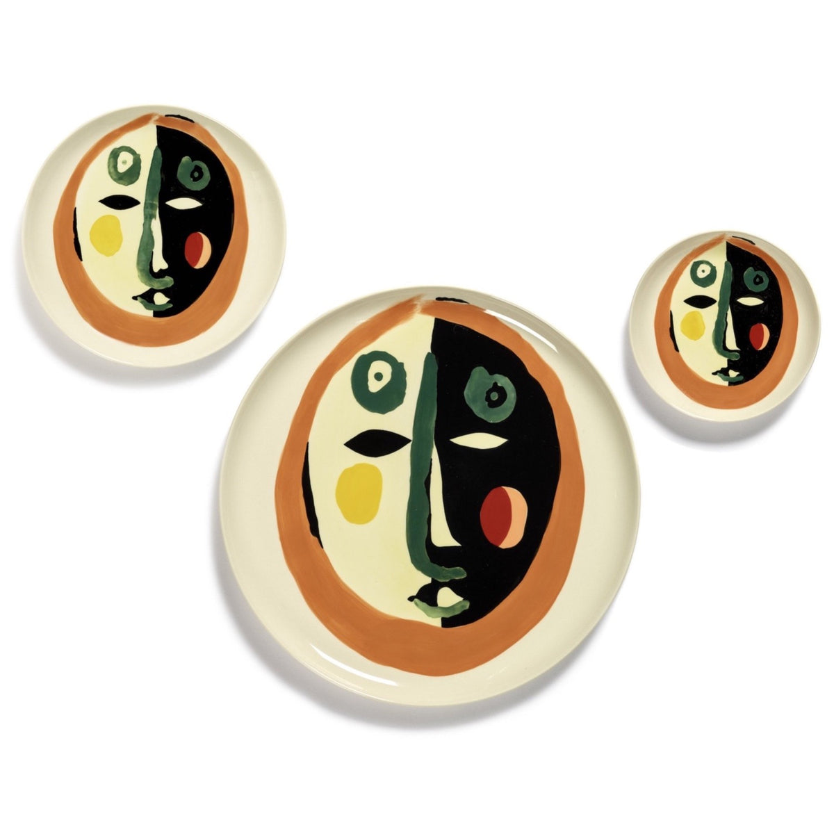 Ottolenghi for Serax Feast collection; extra small plate, with face 1 design.