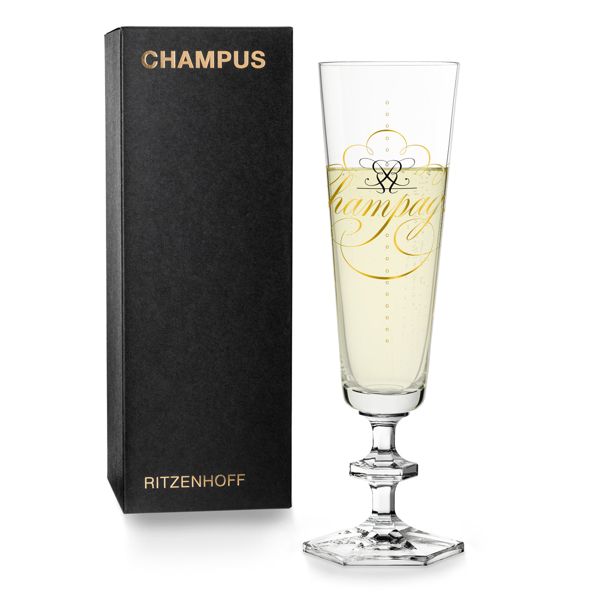 Ritzenhoff Champagne Glass. Made in Marsberg Germany.