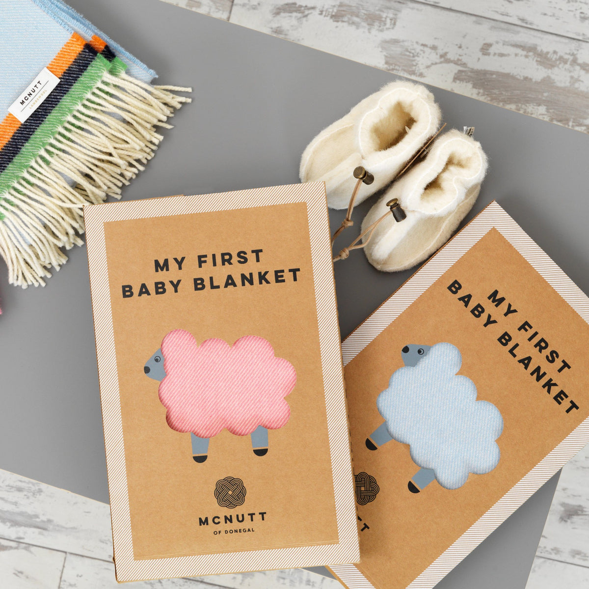 Baby Blankets in Gift Packaging from McNutt of Donegal