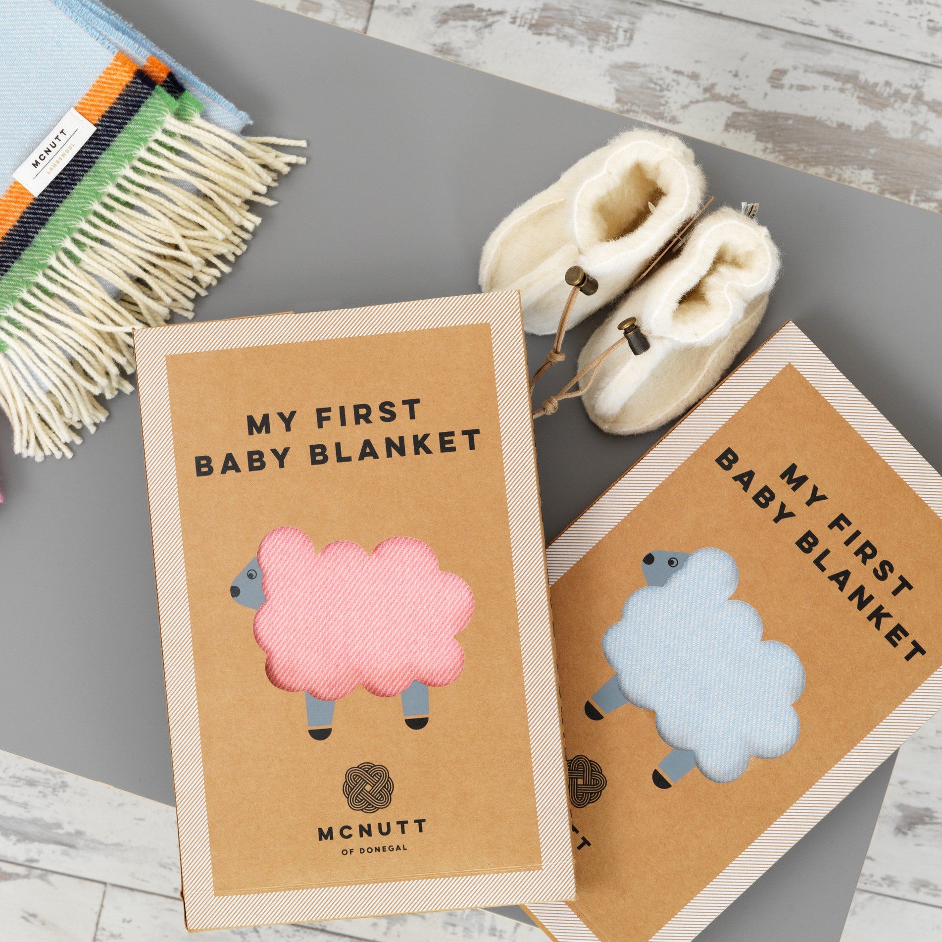 McNutt of Donegal Baby Blanket in Pink Flamingo