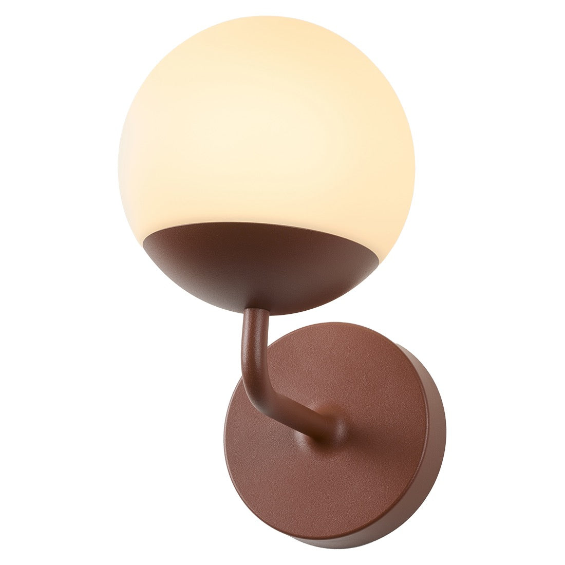 Fermob Mooon! Wall Lamp, designed by Tristan Lohner, in Red Ochre.