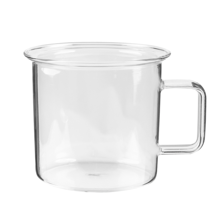 MUURLA | Glass Mug, for Hot or Cold Drinks | 35cl | Clear