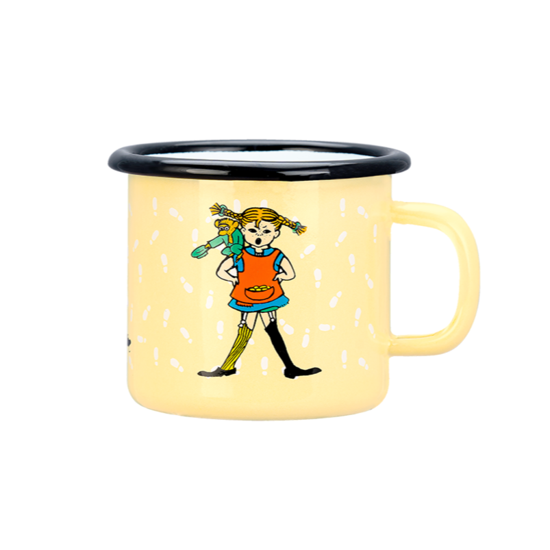 MUURLA | Pippi Longstocking | Enamel Mug | Footsteps | 2.5dl