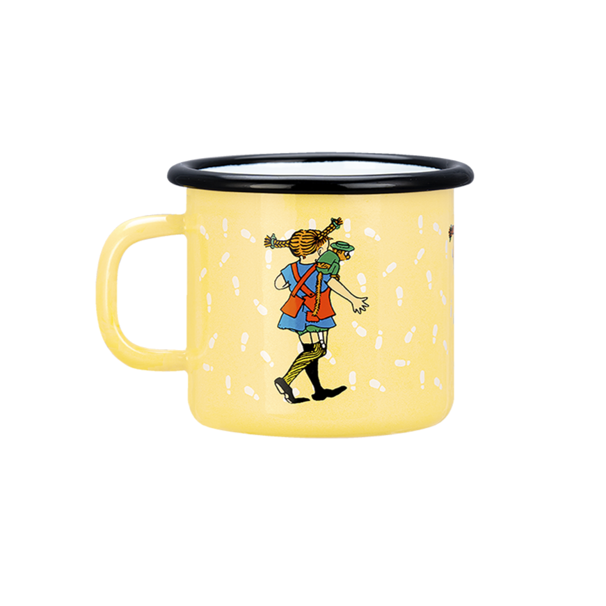 MUURLA | Pippi Longstocking | Enamel Mug | Footsteps | 2.5dl