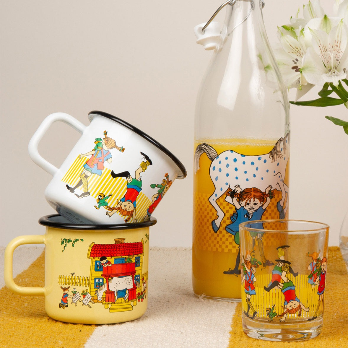 MUURLA | Pippi Longstocking | Enamel Mug | Pippi Longstocking | 3.7dl