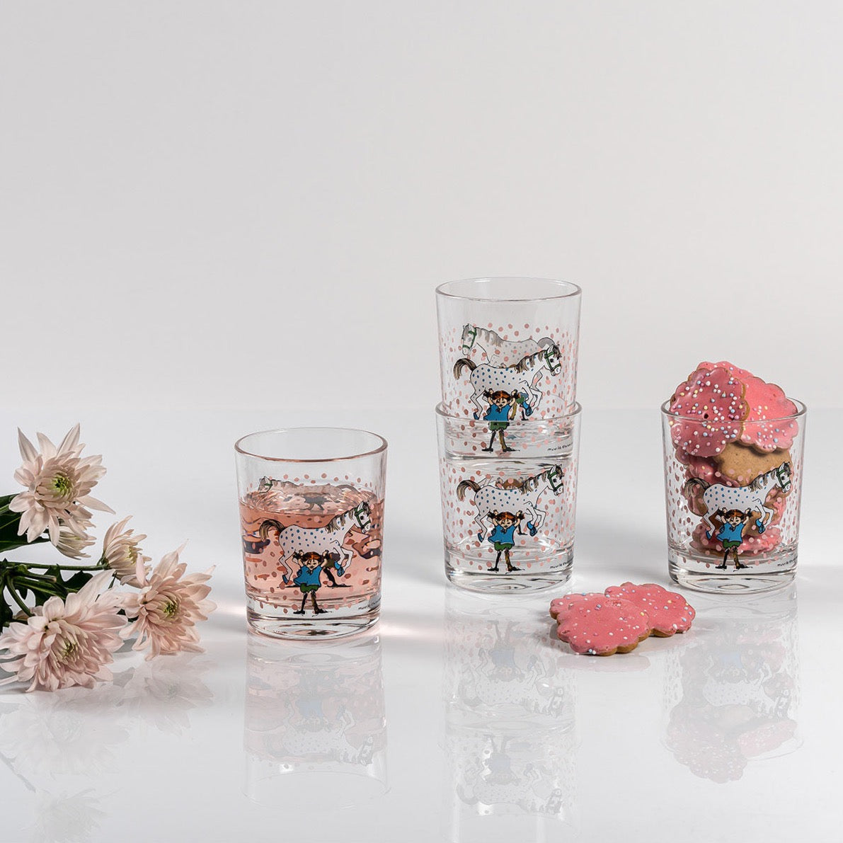 MUURLA | Pippi Longstocking | Drinking Glass | Pippi and the Horse | 20cl