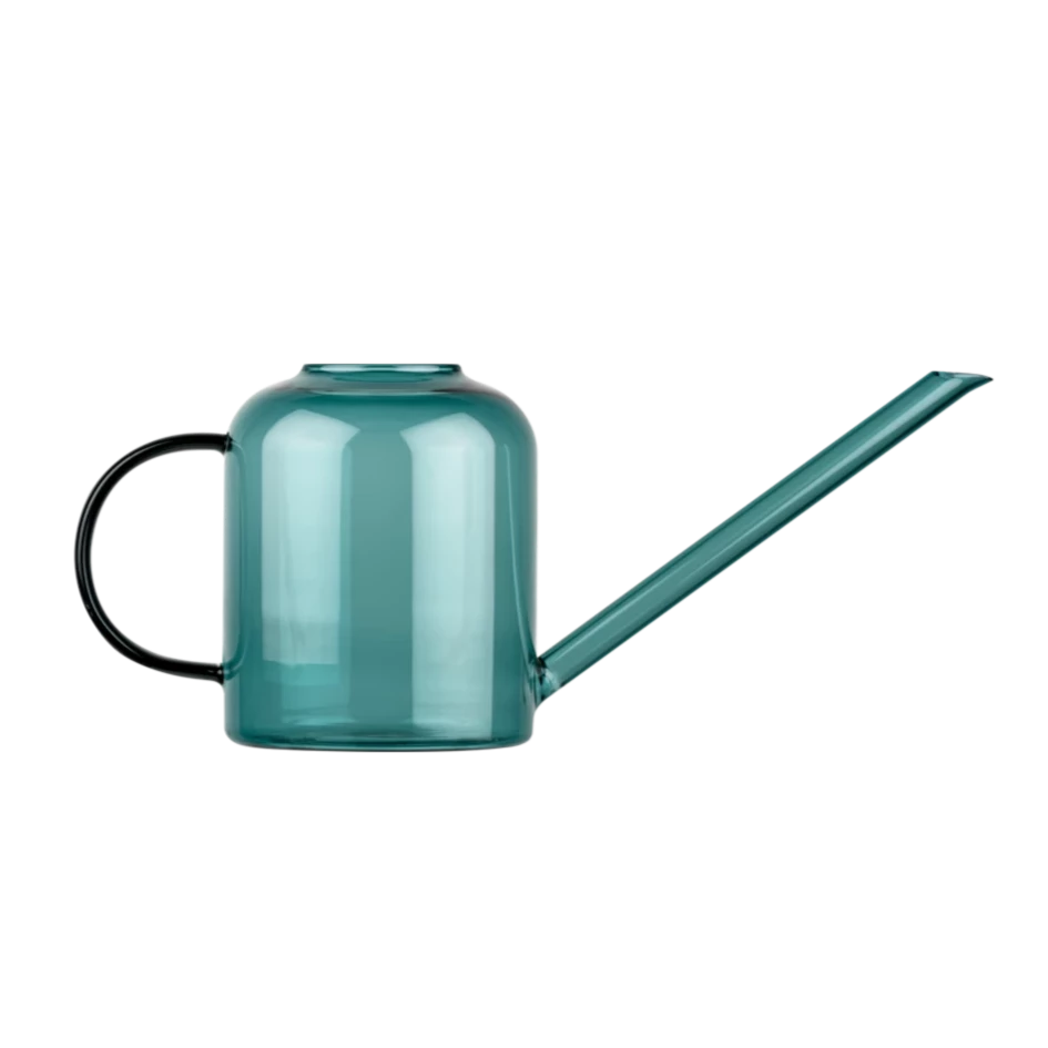 Muurla Watering Can 0.8L in Teal.  Made in Borosilicate Glass