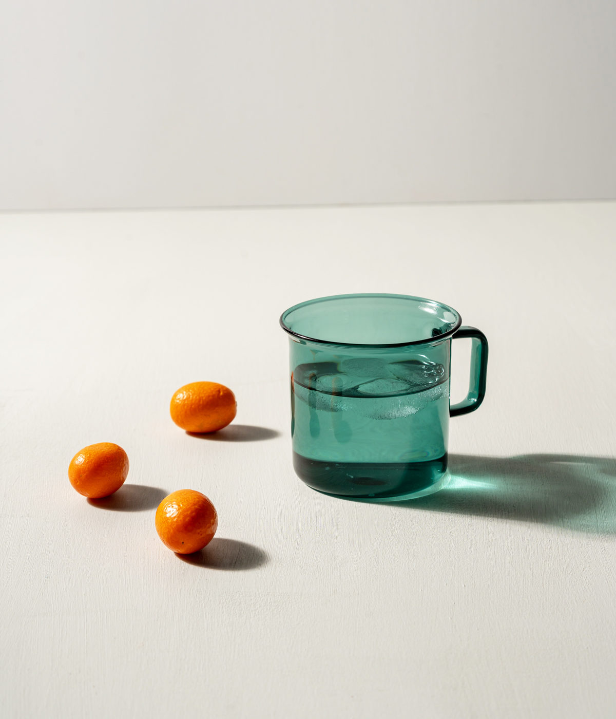 MUURLA | Glass Mug, for Hot or Cold Drinks | 35cl | Teal