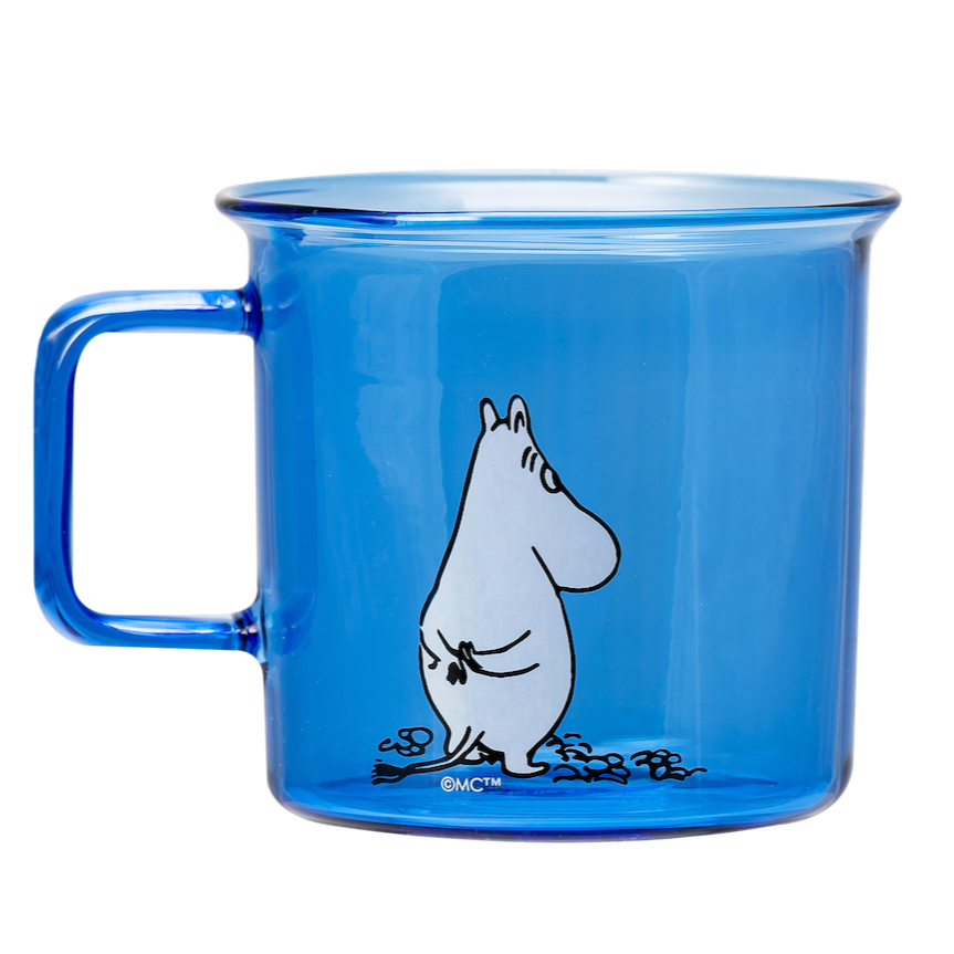 Blue Glass Moomin Mug by Muurla from Finland