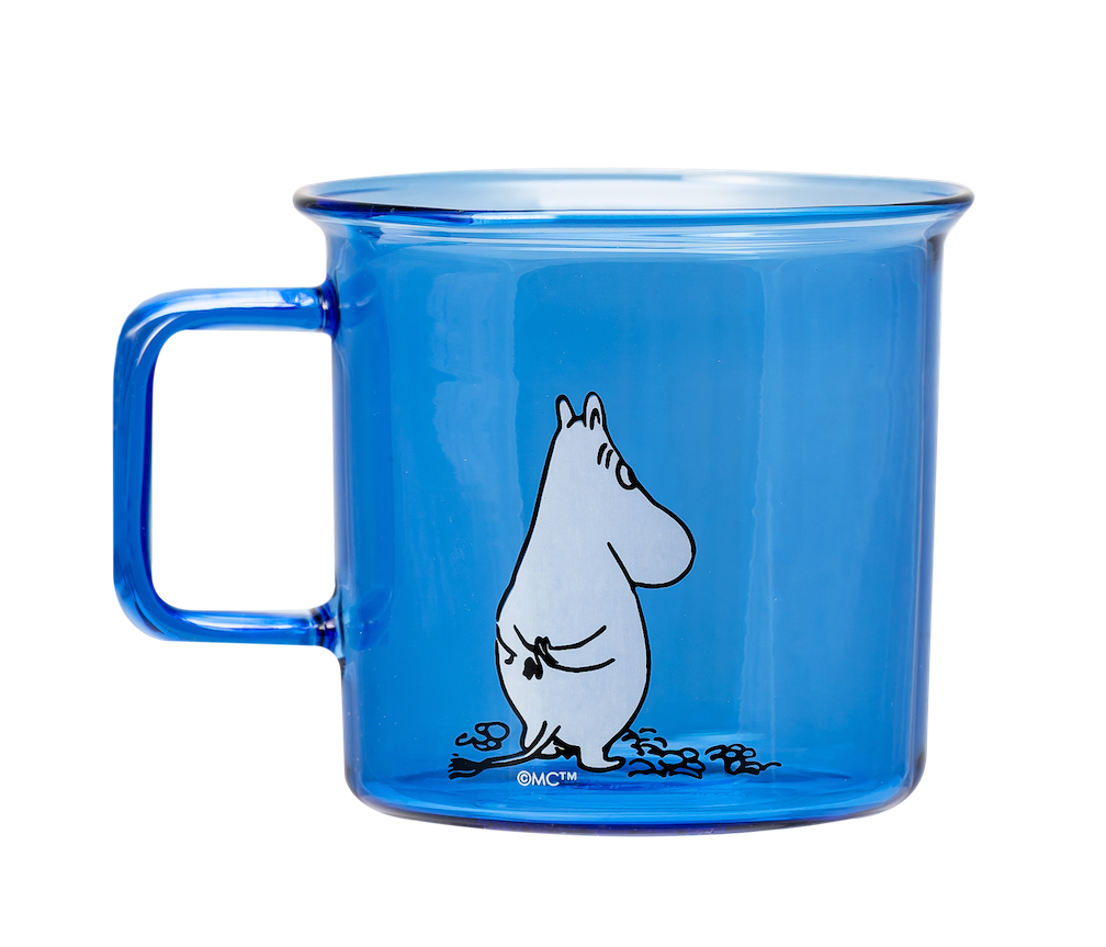Blue Glass Moomin Mug by Muurla from Finland