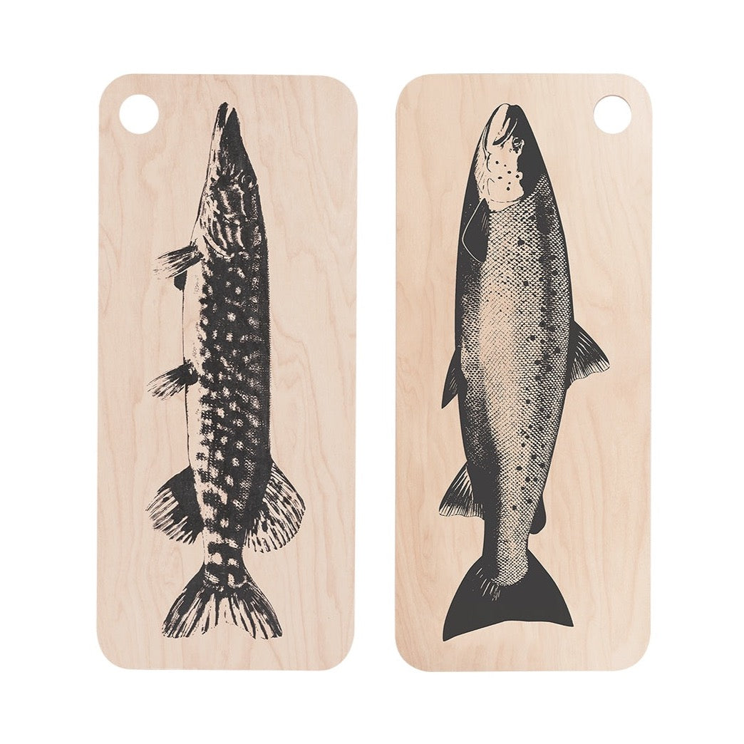 Muurla Design The Salmon / The Pike Chop and Serve Board in Finnish Birch