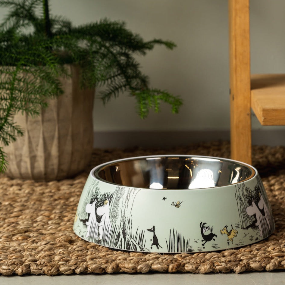 Muurla Design&#39;s Moomin for Pets food bowl in green