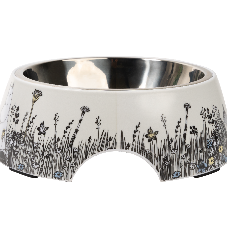 A Large Grey Pet Bowl by Moomin for Pets. Muurla Design